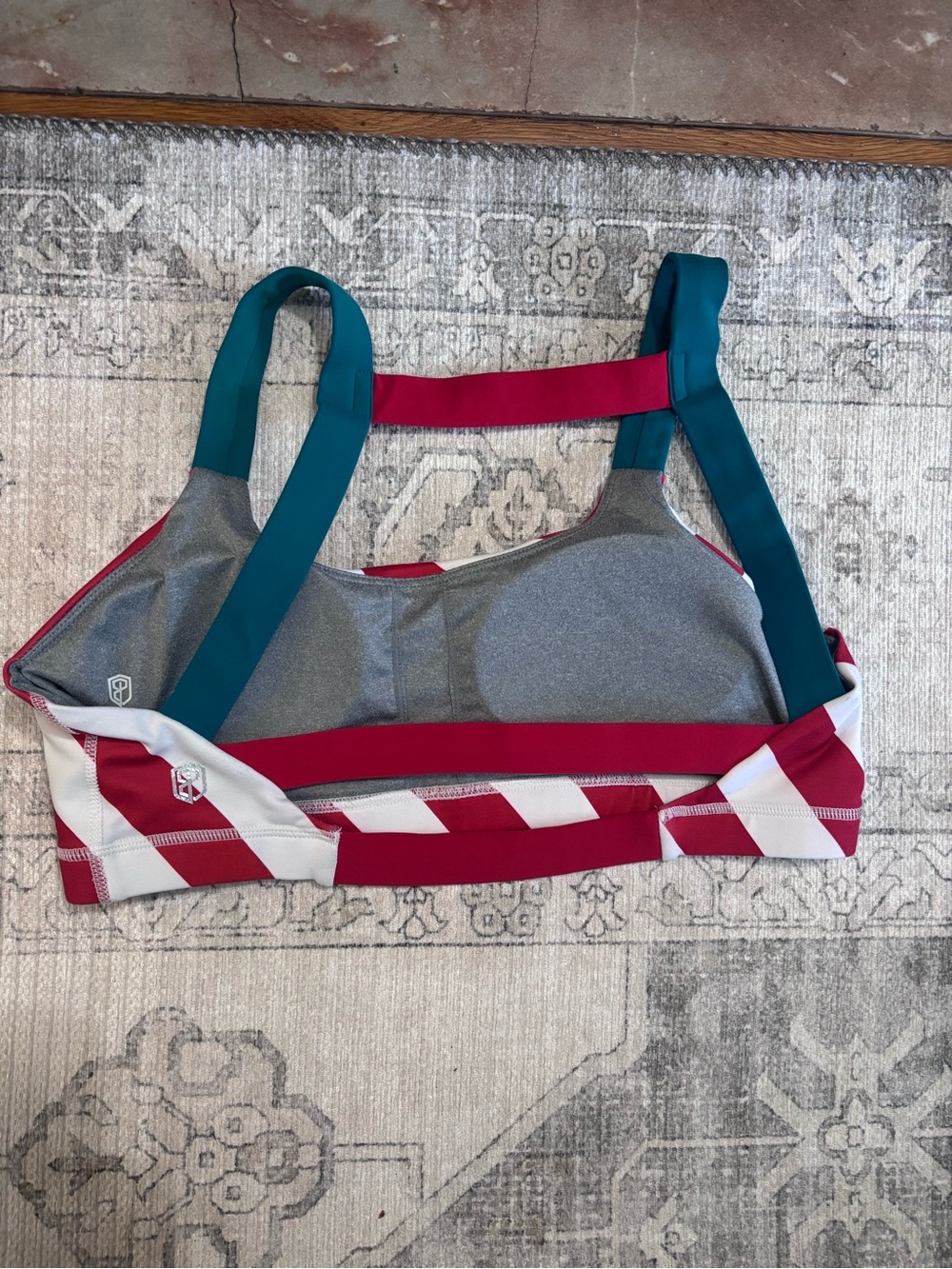 Born Primitive Red, White and Green Striped Sports Bra XL - Picture 4 of 5